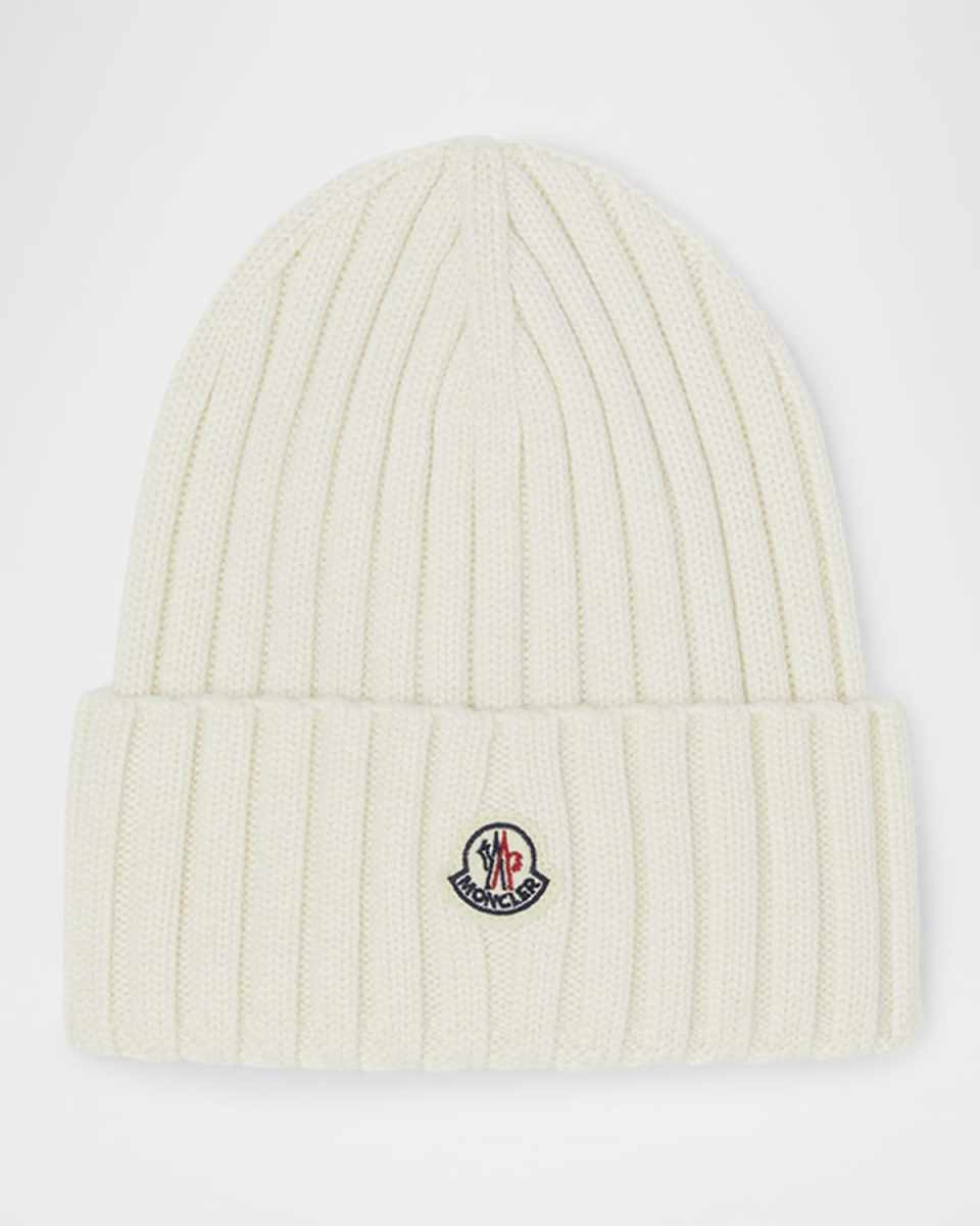 Ribbed Wool Logo Beanie